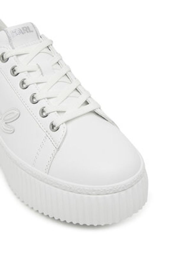 Karl Lagerfeld - KARL LAGERFELD Sneakersy KL42311A Biały. Kolor: biały. Materiał: skóra