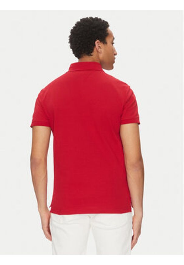 TOMMY HILFIGER - Tommy Hilfiger Polo Chest Insert MW0MW38130 Czerwony Regular Fit. Typ kołnierza: polo. Kolor: czerwony. Materiał: bawełna