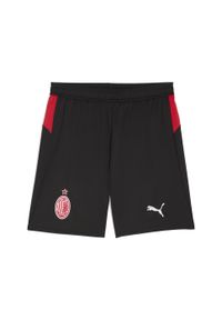 Puma - Męskie szorty AC Milan 25/26 PUMA Black For All Time Red. Kolor: czerwony, wielokolorowy, czarny. Materiał: tkanina. Sport: piłka nożna