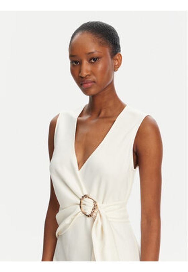 Marella Sukienka koktajlowa Titano 2513221053 Écru Regular Fit. Materiał: syntetyk. Styl: wizytowy