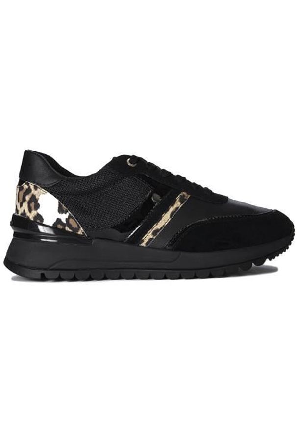 Buty do chodzenia damskie Geox D3500A02285C0513. Kolor: czarny. Materiał: syntetyk, skóra, materiał. Szerokość cholewki: normalna. Sport: turystyka piesza