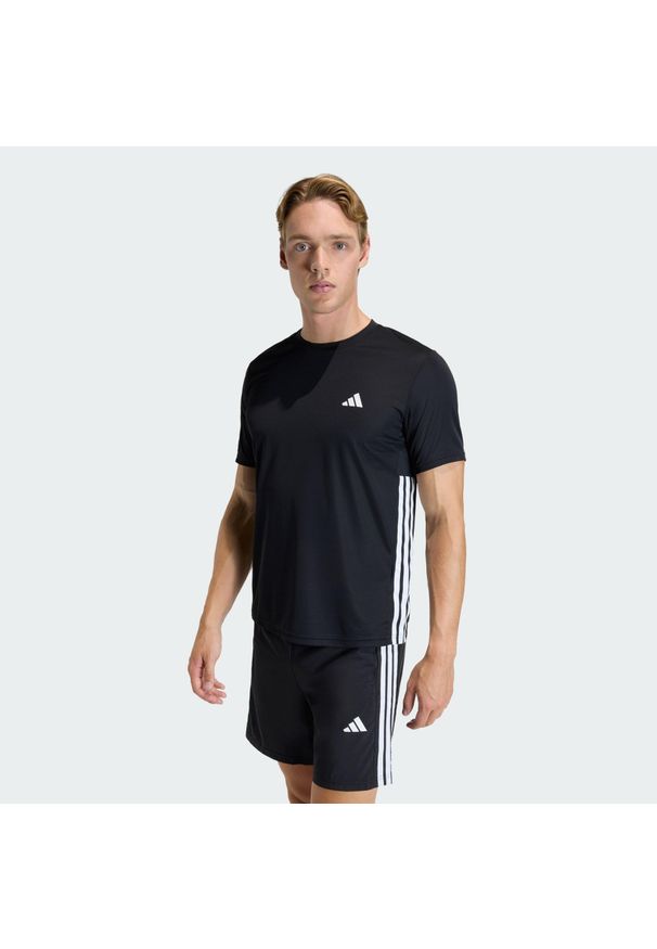 Adidas - Koszulka Workout Essentials Base 3-Stripes. Kolor: czarny, biały, wielokolorowy. Technologia: ClimaCool (Adidas). Sport: fitness