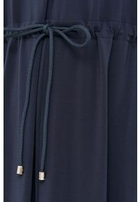 Max Mara Leisure sukienka kolor granatowy maxi rozkloszowana. Kolor: niebieski. Materiał: dzianina. Długość: maxi #4