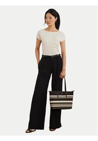 Lauren Ralph Lauren - LAUREN RALPH LAUREN T-Shirt 200963933001 Écru Relaxed Fit. Kolor: kremowy. Materiał: bawełna #3