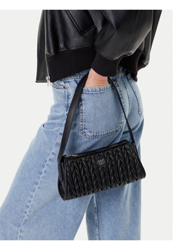 Hugo - HUGO Torebka 50547833 Czarny. Kolor: czarny. Materiał: skórzane