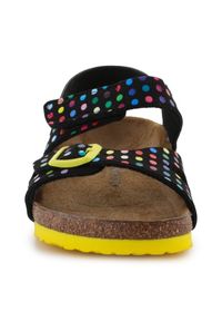 Sandały Birkenstock Colorado Rivet Logo Digital Dots Black Jr 1023611 wielokolorowe. Zapięcie: rzepy. Kolor: wielokolorowy. Materiał: syntetyk, materiał, skóra. Wzór: kolorowy