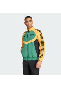Adidas - Bluza dresowa Arsenal Seasonal. Kolor: pomarańczowy, zielony, wielokolorowy. Materiał: dresówka. Sport: piłka nożna