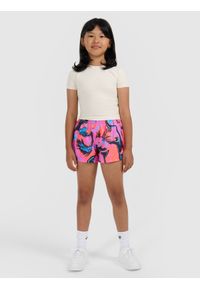 4f - 4F Spodenki plażowe boardshorty dziewczęce - multikolor 146/152 (10-12 lat). Okazja: na plażę. Kolor: wielokolorowy. Sezon: lato #1