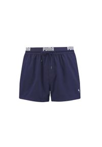 Puma - Kąpielówki męskie Logo Krótkie Granatowe. Kolor: niebieski. Materiał: poliester. Długość: krótkie #1
