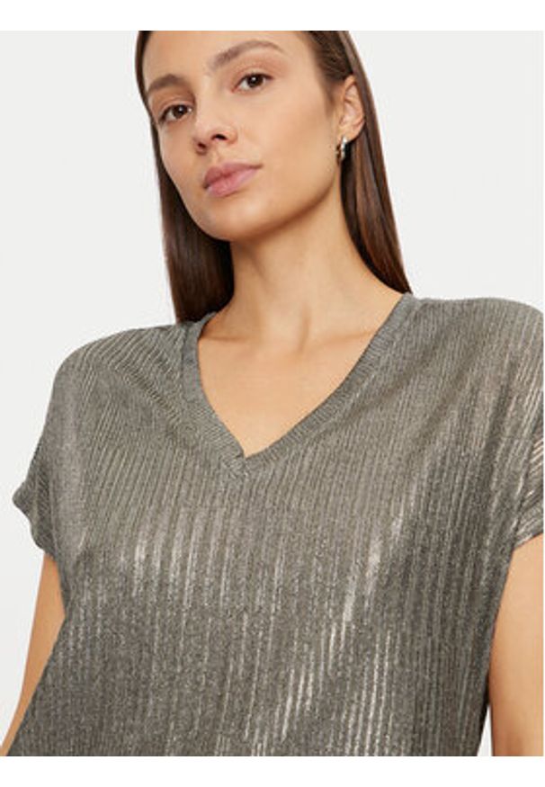 only - ONLY Bluzka Mirinda 15333628 Szary Regular Fit. Kolor: szary. Materiał: syntetyk