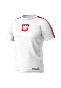 Koszulka Techniczna Sportowa Męska EXTREME HOBBY POLSKA 2024. Kolor: biały. Materiał: elastan, poliester. Długość rękawa: krótki rękaw. Długość: krótkie. Sport: fitness, kolarstwo