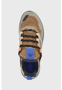 adidas TERREX Buty męskie kolor brązowy lekko ocieplone. Nosek buta: okrągły. Zapięcie: sznurówki. Kolor: brązowy. Szerokość cholewki: normalna. Model: Adidas Terrex