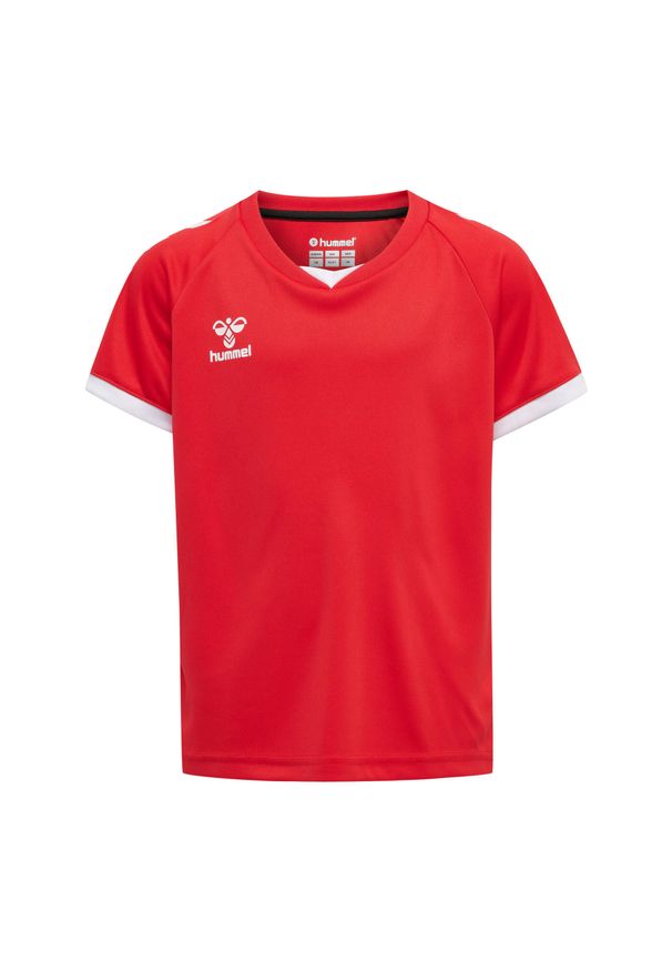 Koszulka dziecięca Hummel hmlhmlCORE volley. Kolor: czerwony, różowy, wielokolorowy. Długość rękawa: raglanowy rękaw. Sezon: lato. Sport: fitness, piłka nożna