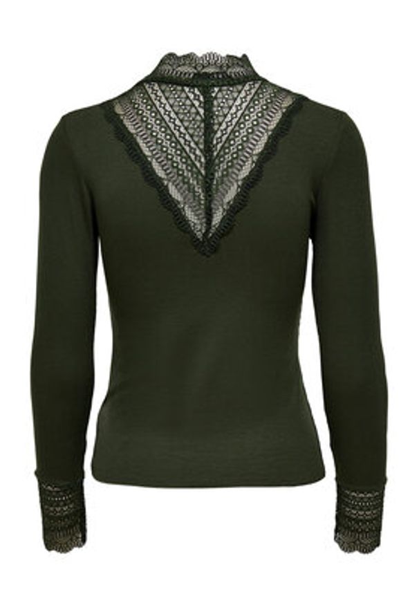 only - ONLY Bluzka 15207788 Zielony Stretch Fit. Kolor: zielony. Materiał: wiskoza