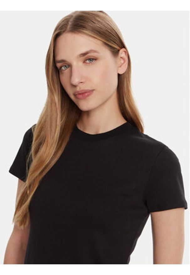 Calvin Klein T-Shirt LV044C216G Czarny Regular Fit. Kolor: czarny. Materiał: bawełna