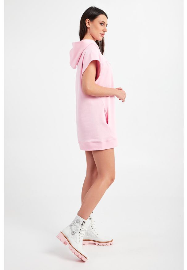 Twinset Milano - BLUZA TWINSET. Typ kołnierza: kaptur. Materiał: bawełna. Długość: krótkie. Wzór: haft