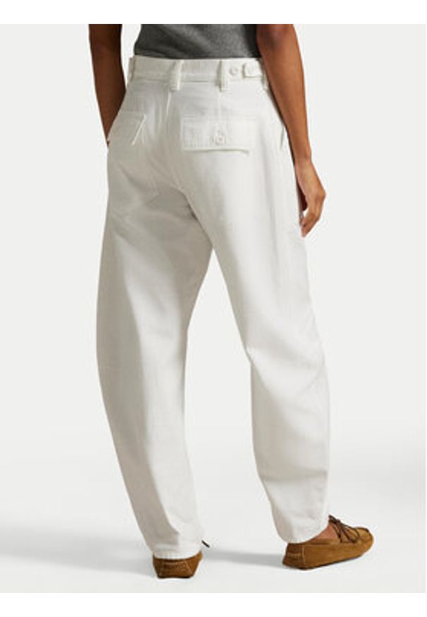 Polo Ralph Lauren Spodnie materiałowe 211A93147001 Biały Relaxed Fit. Kolor: biały. Materiał: bawełna