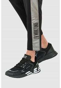 La Martina - LA MARTINA Czarne męskie spodnie Slim Fit, Rozmiar L. Kolor: czarny. Materiał: poliester #6