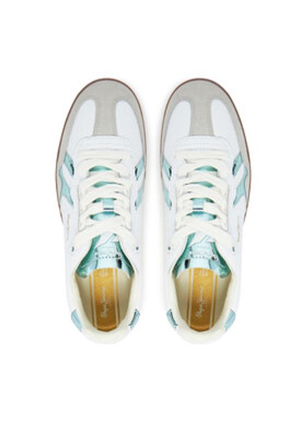 Pepe Jeans Sneakersy Ball Rise W PLS00037 Biały. Kolor: biały. Materiał: skóra