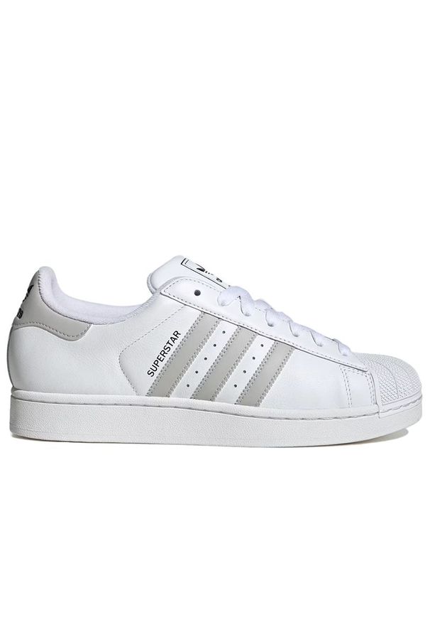 Adidas - Buty unisex adidas Originals Superstar II JQ4731 - białe. Zapięcie: pasek. Kolor: biały. Materiał: skóra, guma. Szerokość cholewki: normalna. Wzór: aplikacja. Sezon: lato. Model: Adidas Superstar