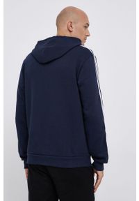 Adidas - adidas Bluza H14642 męska kolor granatowy z kapturem z nadrukiem. Okazja: na co dzień. Typ kołnierza: kaptur. Kolor: niebieski. Materiał: bawełna, dzianina. Wzór: nadruk. Styl: casual #4