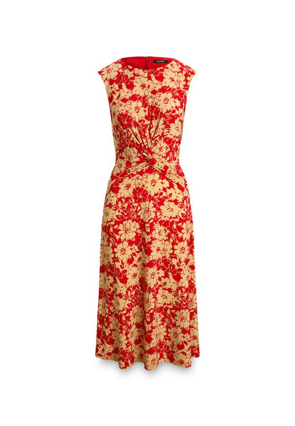 Lauren Ralph Lauren - LAUREN RALPH LAUREN Sukienka letnia 200P09092001 Czerwony Regular Fit. Kolor: czerwony. Materiał: syntetyk. Sezon: lato