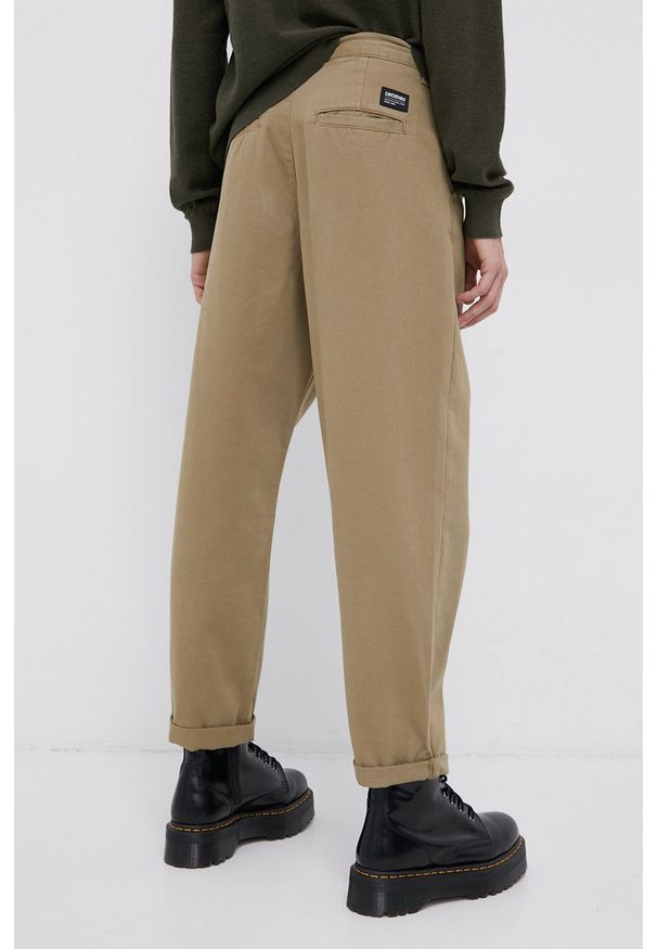 Dr. Denim Spodnie bawełniane męskie kolor zielony proste. Okazja: na co dzień. Kolor: zielony. Materiał: denim, bawełna. Styl: casual