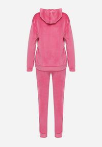 Born2be - Ciemnoróżowy Welurowy Komplet Dresowy Randrea. Kolor: różowy. Materiał: dresówka, welur