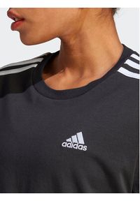 Adidas - adidas T-Shirt Essentials 3-Stripes Single Jersey Crop Top HR4913 Czarny Loose Fit. Kolor: czarny. Materiał: bawełna