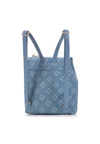 Wittchen - Damski plecak dżinsowy w monogram z etui niebieski. Kolor: niebieski. Materiał: bawełna. Wzór: aplikacja, paski, gładki. Styl: elegancki #4