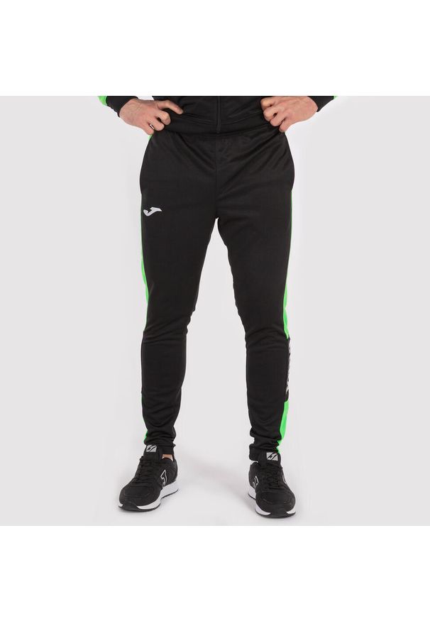 Spodnie do piłki nożnej dla chłopców Joma Championship IV długie. Kolor: wielokolorowy, niebieski, czarny. Długość: długie. Sport: piłka nożna