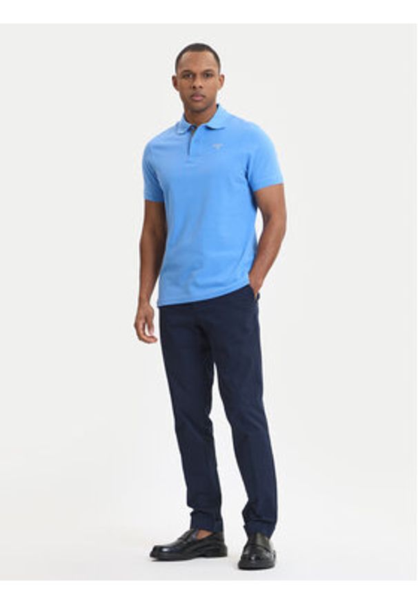 Barbour Polo Tartan MML0012BL95 Niebieski Tailored Fit. Typ kołnierza: polo. Kolor: niebieski. Materiał: bawełna