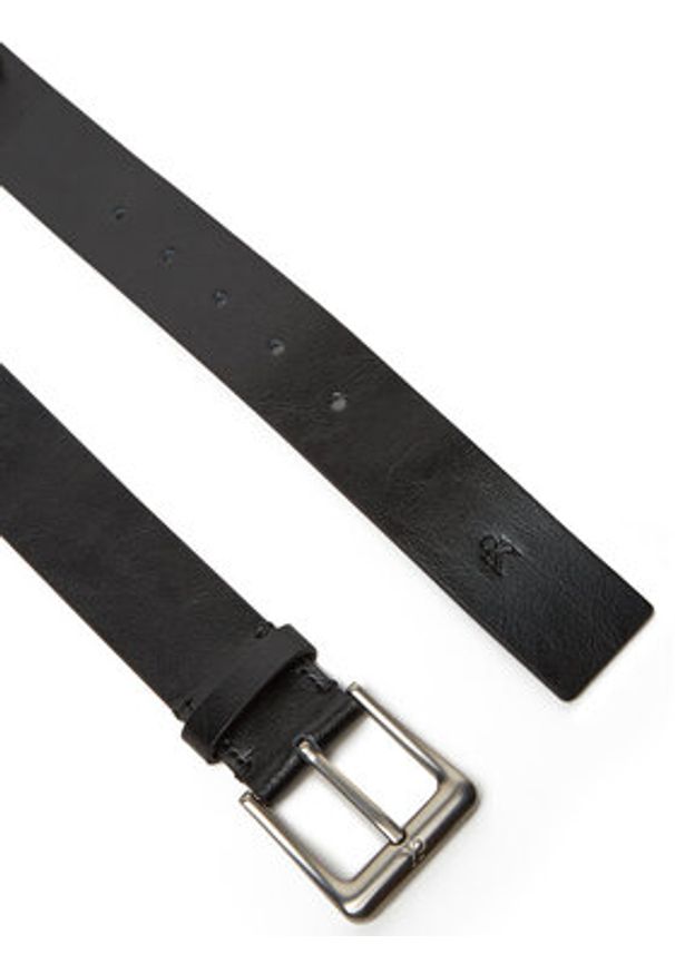 Calvin Klein Pasek Męski Classic Buckle 35Mm LV04G7027G Czarny. Kolor: czarny. Materiał: skóra