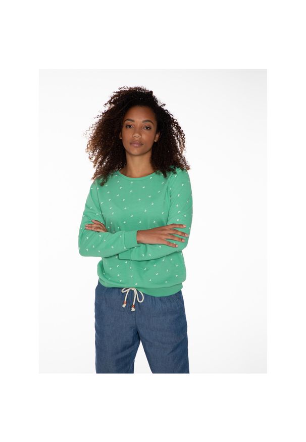Protest - Sweter damski PROTEST SAVORY sweatshirt. Kolor: zielony. Sport: turystyka piesza