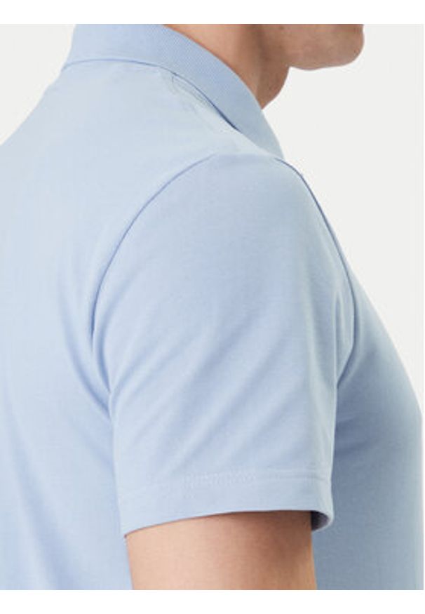 Lacoste Polo DH5522 Błękitny Regular Fit. Typ kołnierza: polo. Kolor: niebieski. Materiał: syntetyk, bawełna