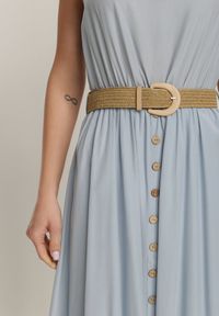 Renee - Jasnoniebieska Sukienka Loraeshell. Kolor: niebieski. Długość rękawa: na ramiączkach. Długość: maxi