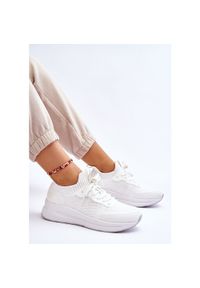 Damskie Wsuwane Sneakersy Cross Jeans LL2R4031C Białe. Okazja: na co dzień. Zapięcie: bez zapięcia. Kolor: biały. Materiał: materiał, tkanina. Szerokość cholewki: normalna #7