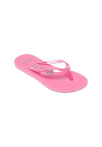 Roxy - Klapki dla Dziewczynki VIVA SPARKLE. Kolor: czerwony. Materiał: guma, syntetyk. Wzór: paski