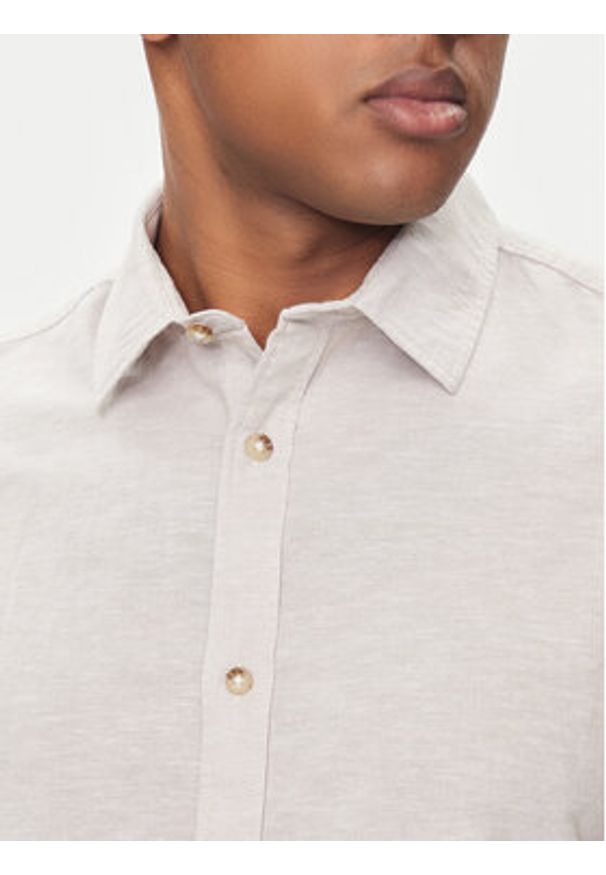 Jack & Jones - Jack&Jones Koszula Summer 12248384 Beżowy Comfort Fit. Kolor: beżowy. Materiał: bawełna