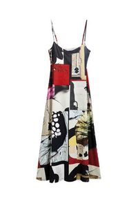 Desigual Sukienka codzienna Newspaper Coll 25SWVK40 Kolorowy Regular Fit. Okazja: na co dzień. Materiał: syntetyk. Wzór: kolorowy. Typ sukienki: proste. Styl: casual #3