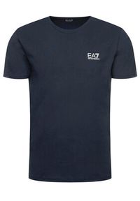 EA7 Emporio Armani T-Shirt 8NPT51 PJM9Z 1578 Granatowy Regular Fit. Kolor: niebieski. Materiał: bawełna