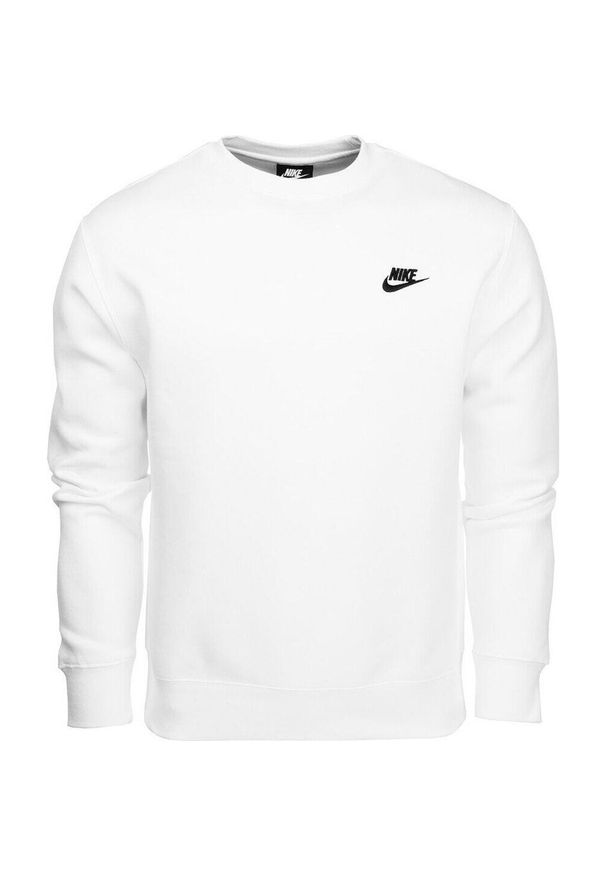 Bluza sportowa męska Nike Sportswear Club. Kolor: biały. Długość rękawa: długi rękaw. Styl: sportowy