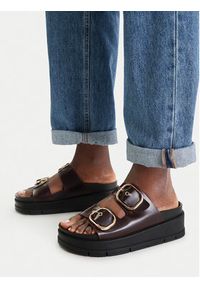 DeeZee Klapki CEO-HY62273-2 Bordowy. Kolor: czerwony. Materiał: materiał #5