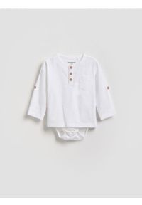 Reserved - Bawełniane body - złamana biel. Materiał: bawełna #1