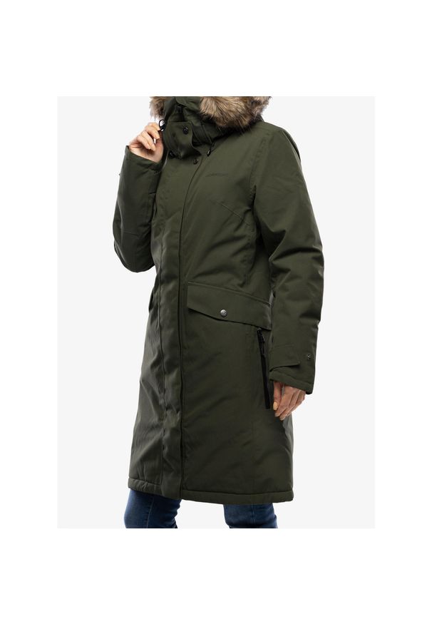 Płaszcz ocieplany damski Didriksons Erika Parka 3. Kolor: zielony. Sezon: zima