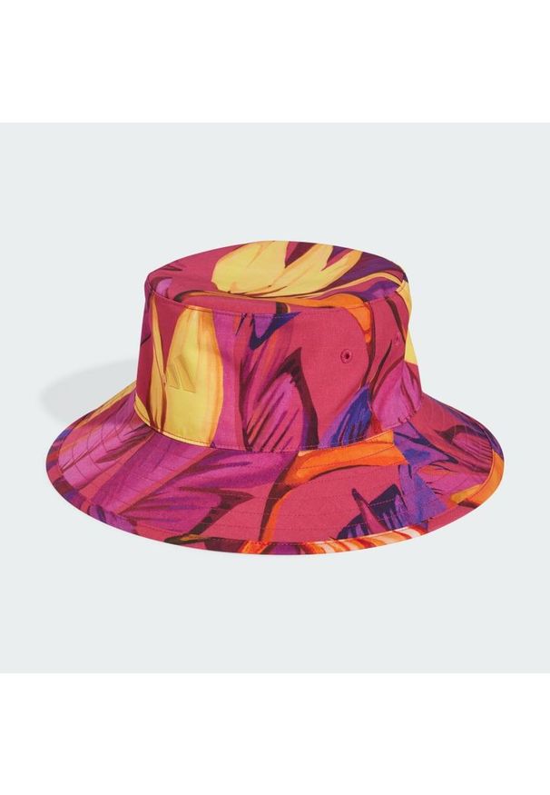 Adidas - Czapka adidas x FARM Premium Bucket. Kolor: różowy. Materiał: materiał
