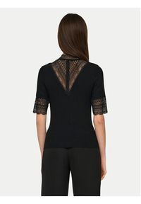 only - ONLY Bluzka Tilde 15335353 Czarny Slim Fit. Kolor: czarny. Materiał: wiskoza