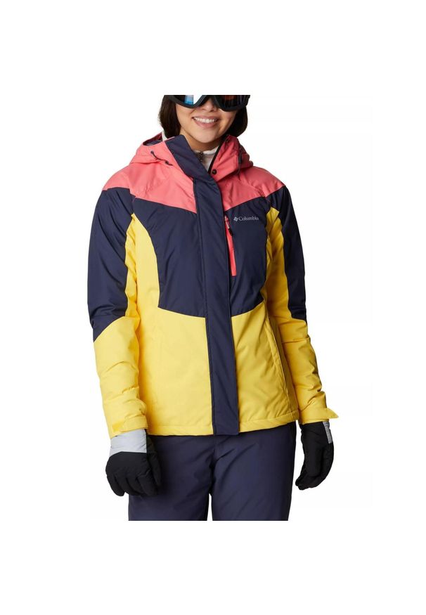 columbia - Kurtka narciarska damska Columbia Rosie Run Insulated Jacket. Kolor: żółty, czerwony, wielokolorowy, niebieski. Sezon: zima. Sport: narciarstwo, bieganie