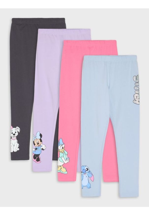 Sinsay - Bawełniane legginsy 4 pack - wielobarwny. Materiał: bawełna