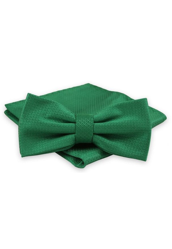 Zielona muszka Alties w geometryczne wzory, elegancka